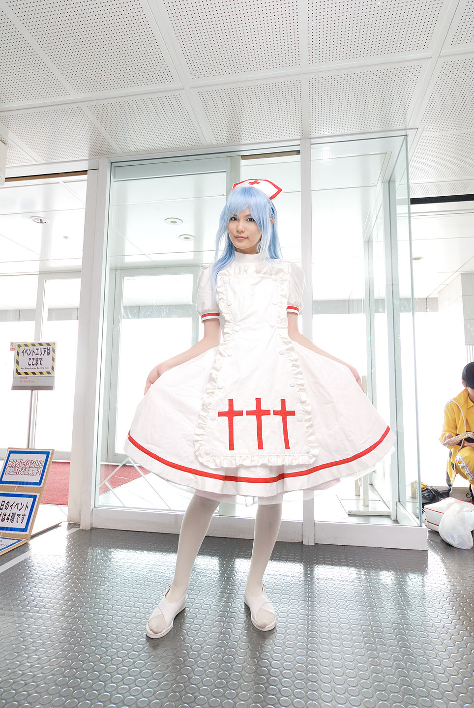 blue_hair, cosplay, kouno_tooru, kouzuki_suzuka, nurse, nurse_uniform, photo, princess_princess
