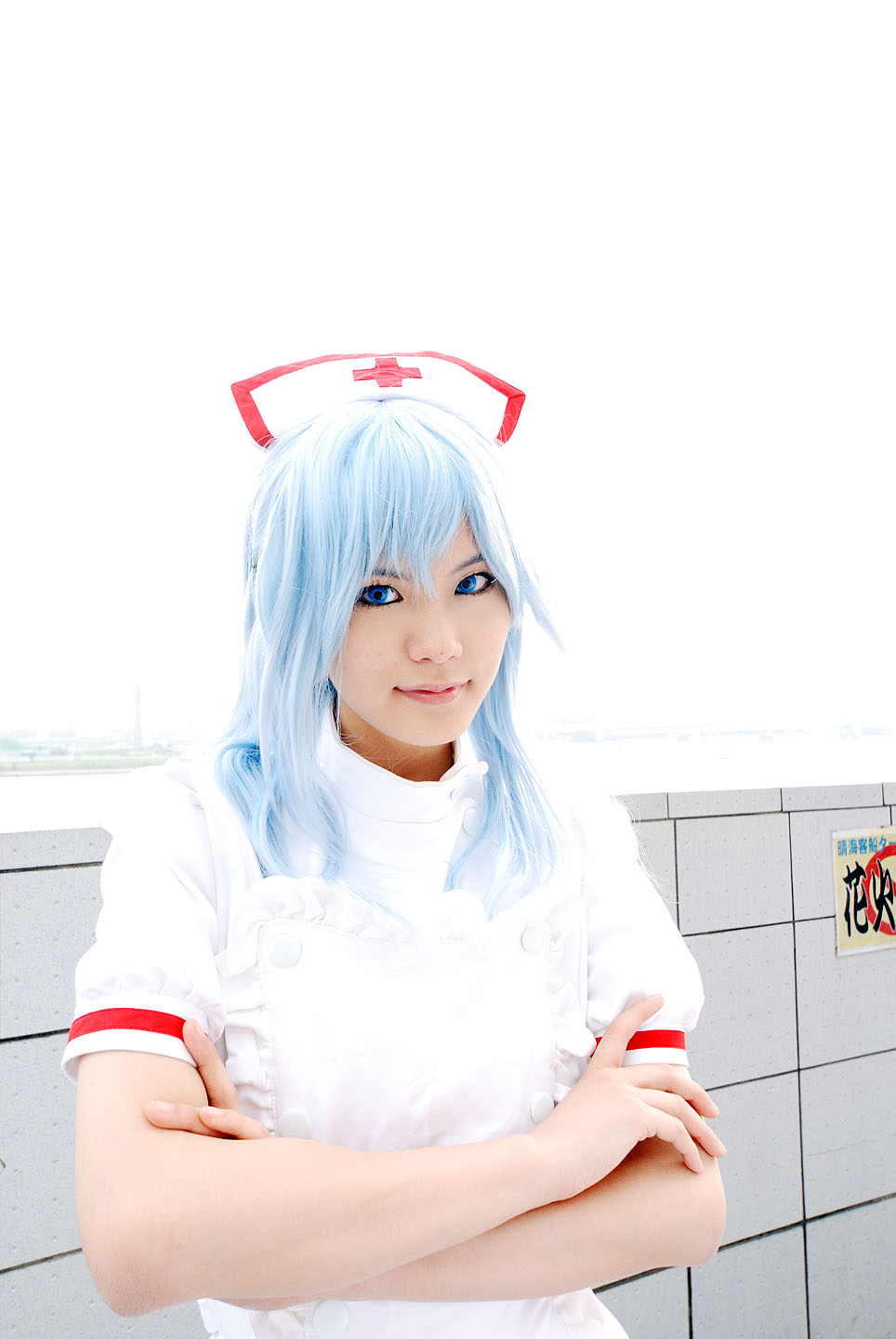 blue_hair, cosplay, kouno_tooru, kouzuki_suzuka, nurse, nurse_uniform, photo, princess_princess