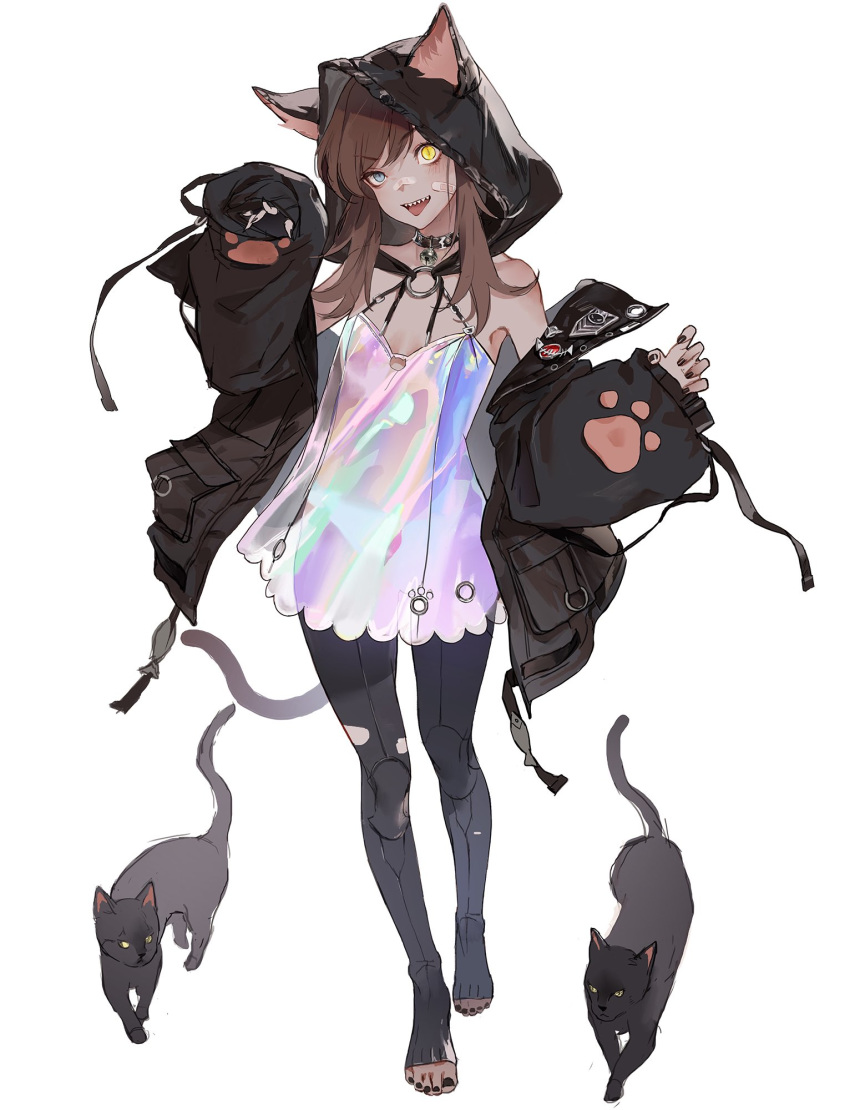 1girl, :d, animal, animal_ear_fluff, animal_ears, animal_hood, bangs, bare_shoulders