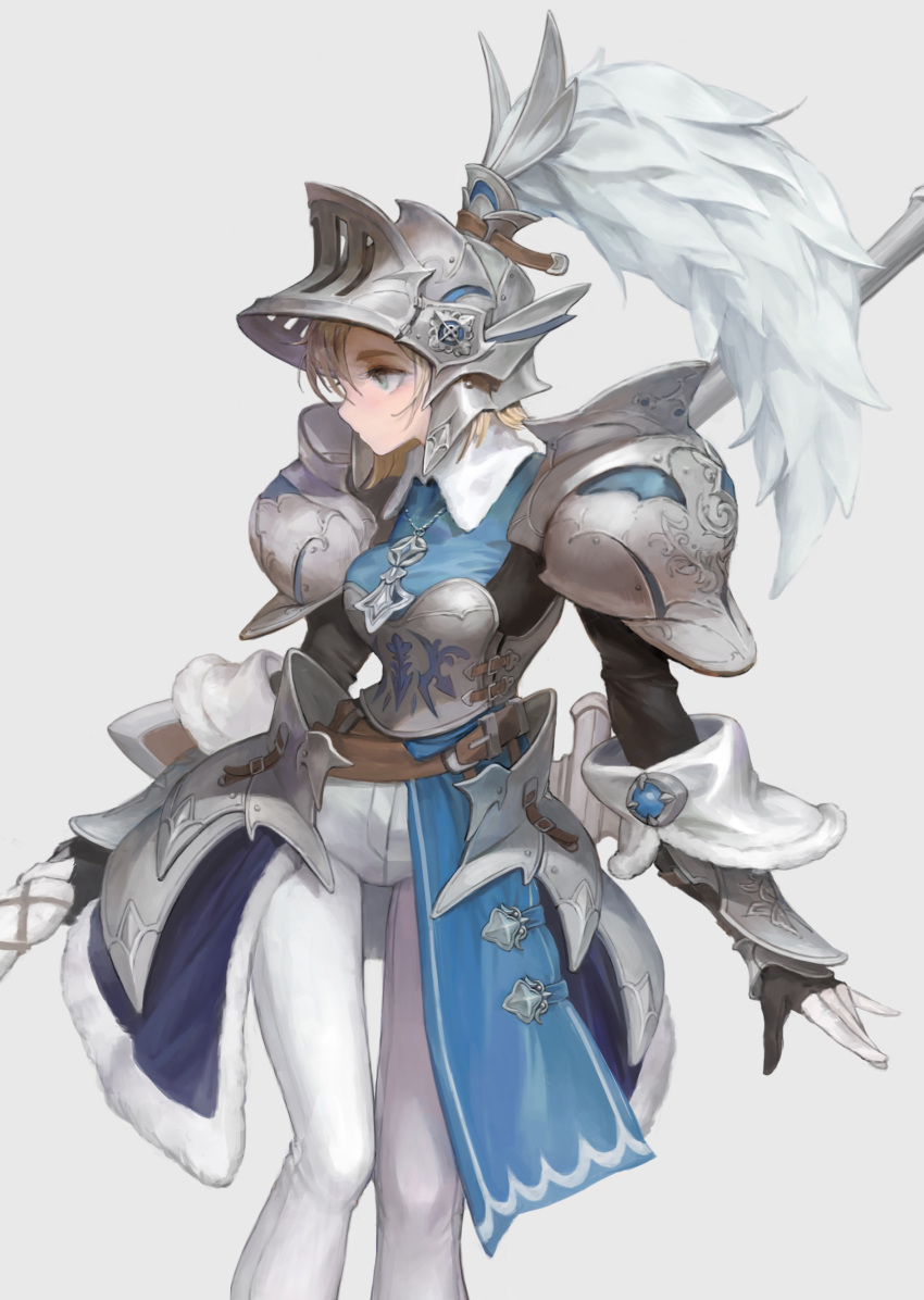 1girl, absurdres, armor, belt, black_gloves, blonde_hair, blush, breastplate
