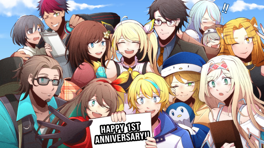 !!, 4boys, 6+girls, amicia_michella, anniversary, azura_cecillia, bonnivier_pranaja, clouds