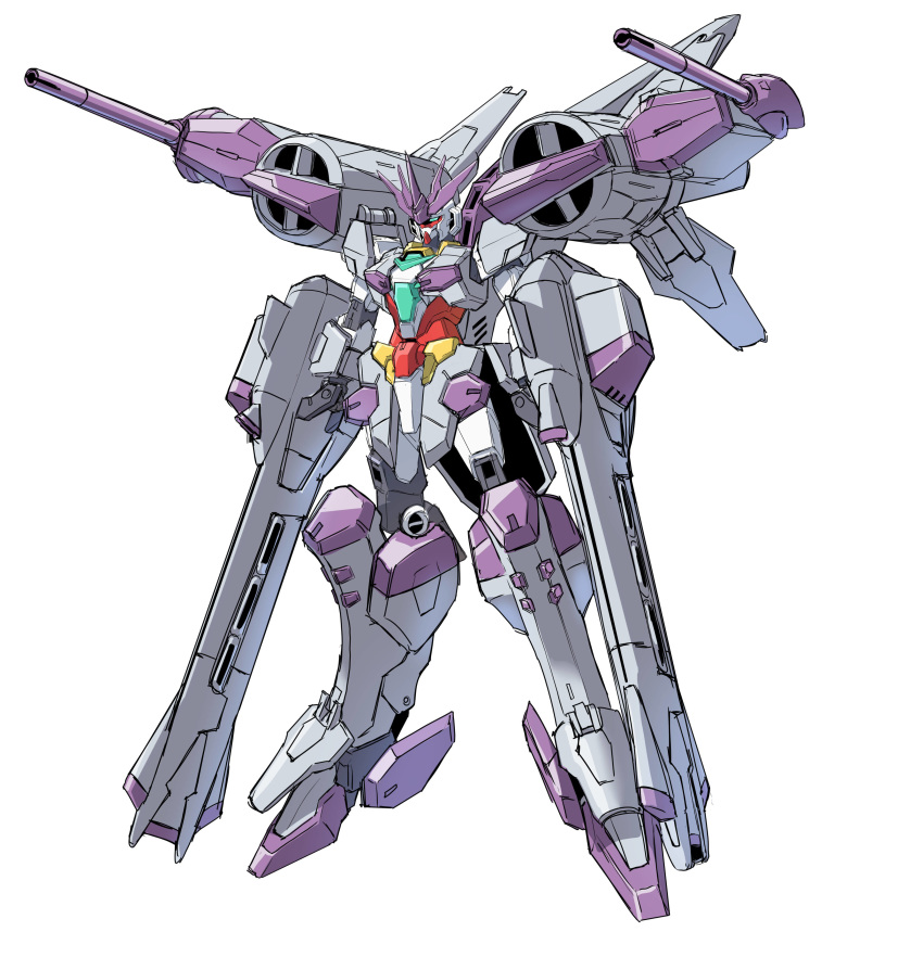 absurdres, aqua_eyes, core_gundam_ii, dual_wielding, fusion, gundam, gundam_build_divers, gundam_build_divers_re:rise