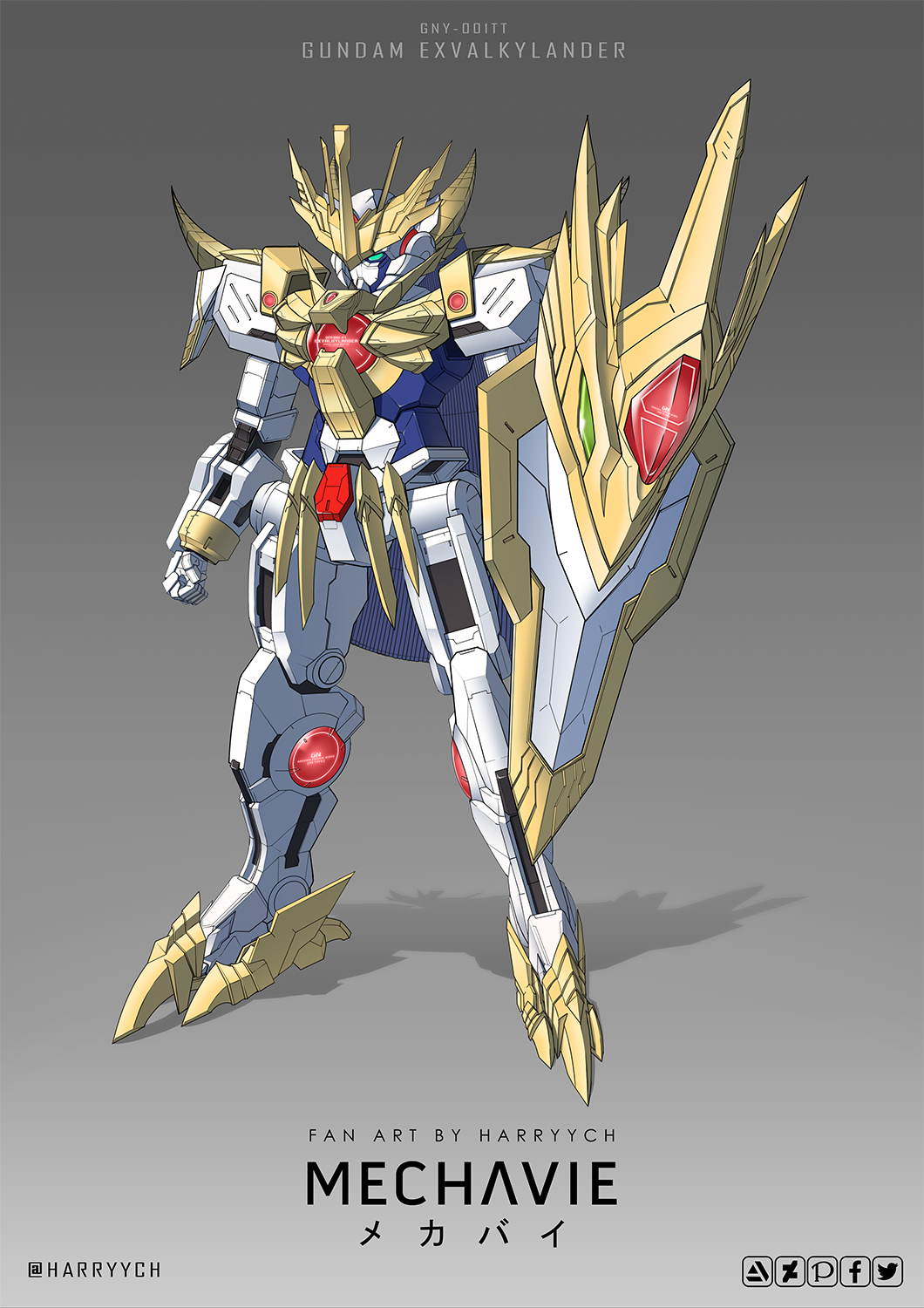 clenched_hand, english_commentary, ex-valkylander, green_eyes, gundam, gundam_build_divers, gundam_build_divers_re:rise, gunpla