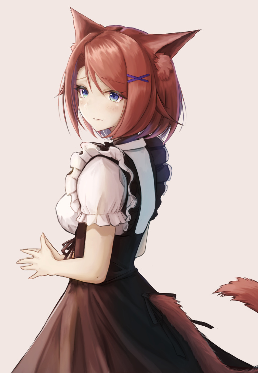 animal_ears, cat_ears, final_fantasy, final_fantasy_xiv, highres, maid, tail, zoe