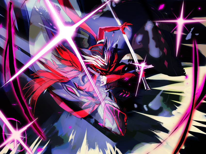 1boy, antonio_salieri_(fate/grand_order), armor, black_armor, black_headwear, boots, covered_face, fate/grand_order