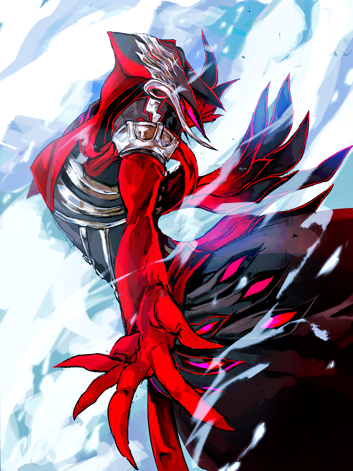 1boy, antonio_salieri_(fate/grand_order), armor, black_armor, black_headwear, boots, covered_face, fate/grand_order