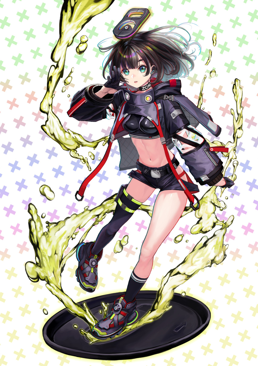1girl, absurdres, asymmetrical_legwear, bangs, belt, black_belt, black_cape, black_choker