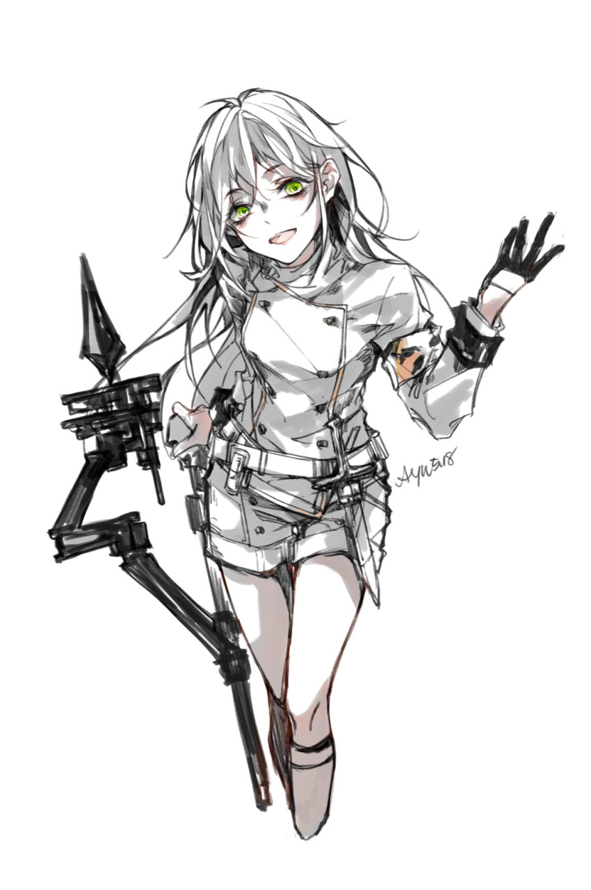 1girl, arknights, belt_buckle, buckle, genderswap, genderswap_(mtf), gloves, green_eyes