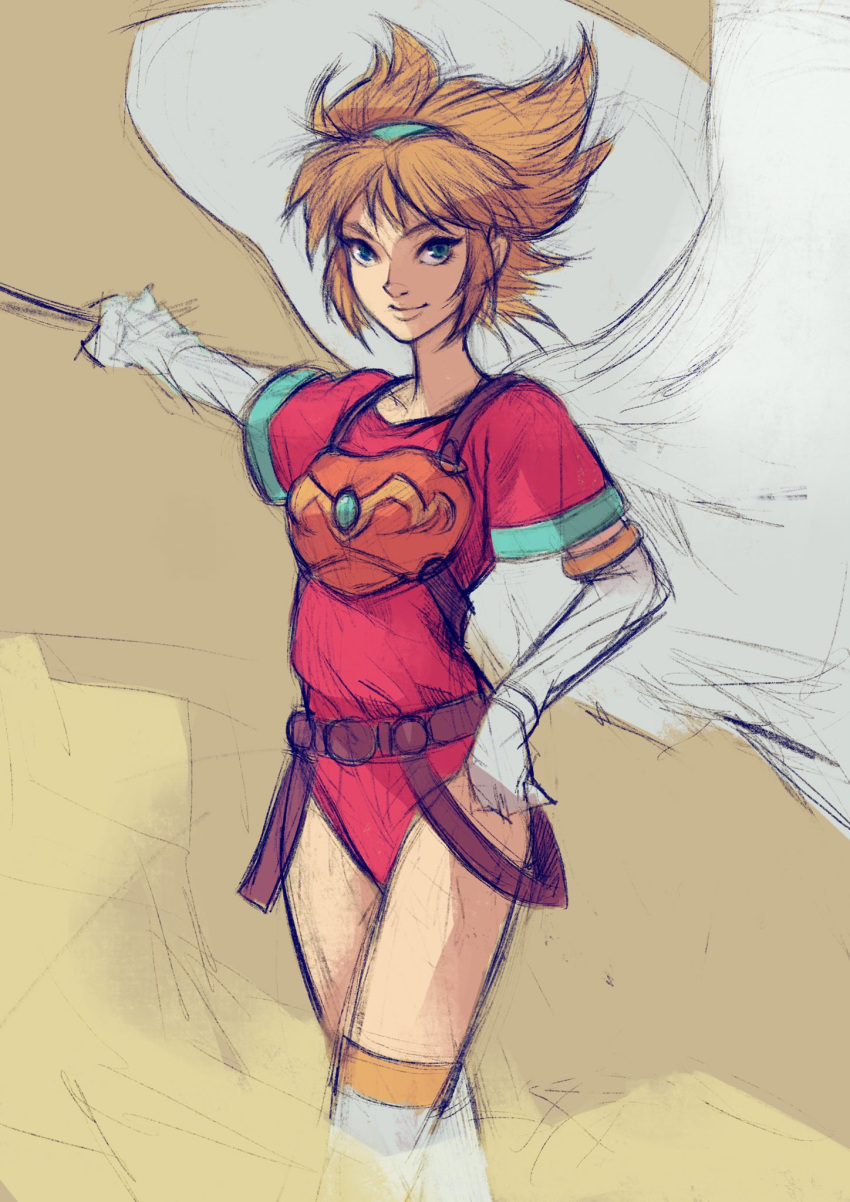 1girl, angel_wings, armor, blonde_hair, breasts, breath_of_fire, breath_of_fire_i, closed_mouth