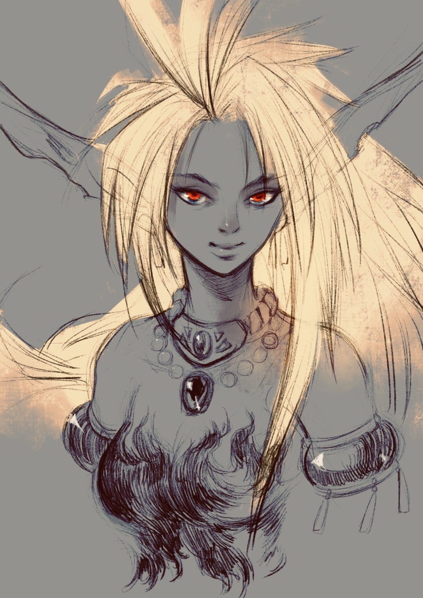 1girl, animal_ears, breasts, breath_of_fire, breath_of_fire_ii, closed_mouth, highres, jewelry