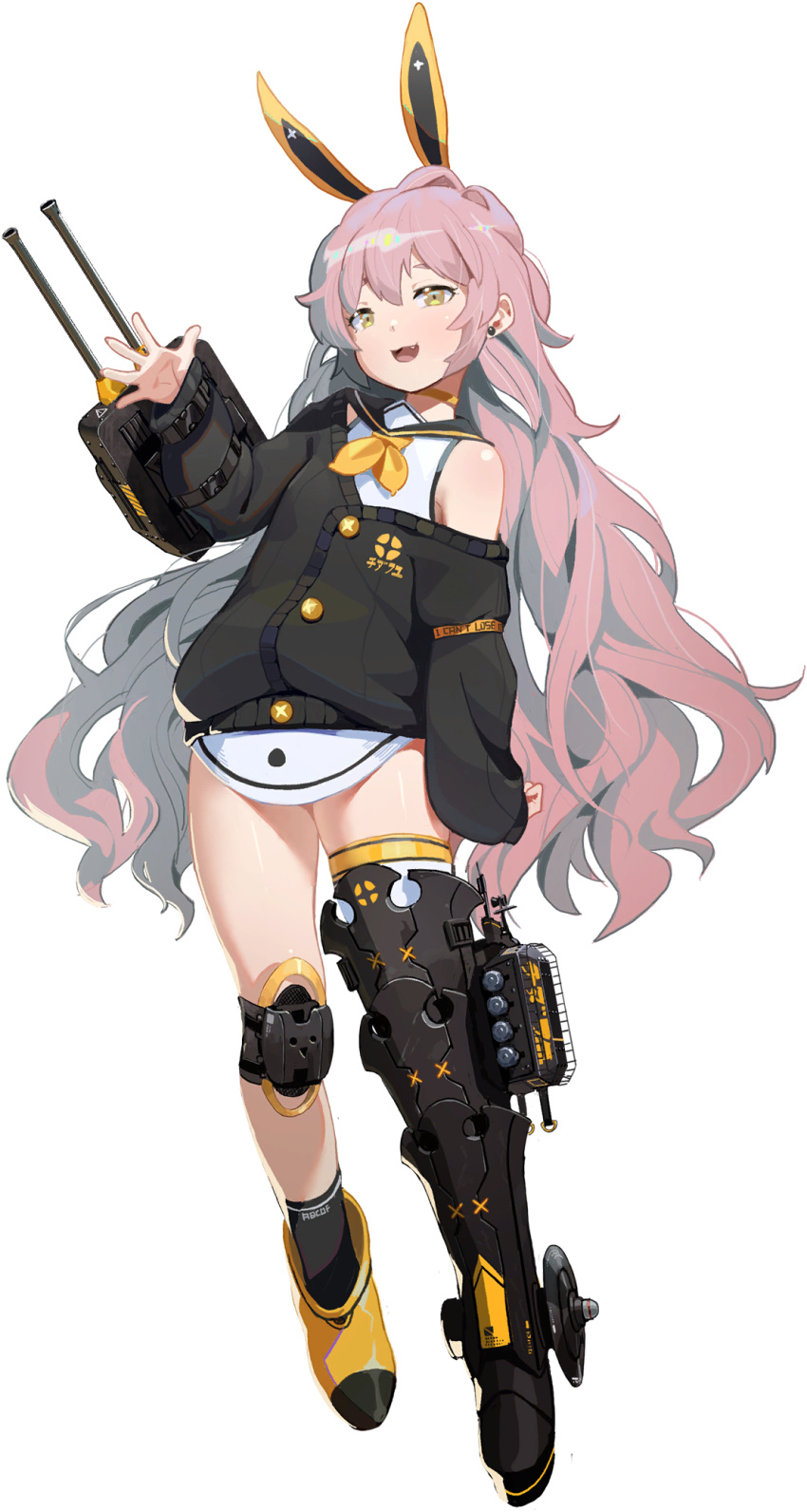 1girl, artist_request, bangs, black_cardigan, black_legwear, black_sailor_collar, blue_oath, cardigan