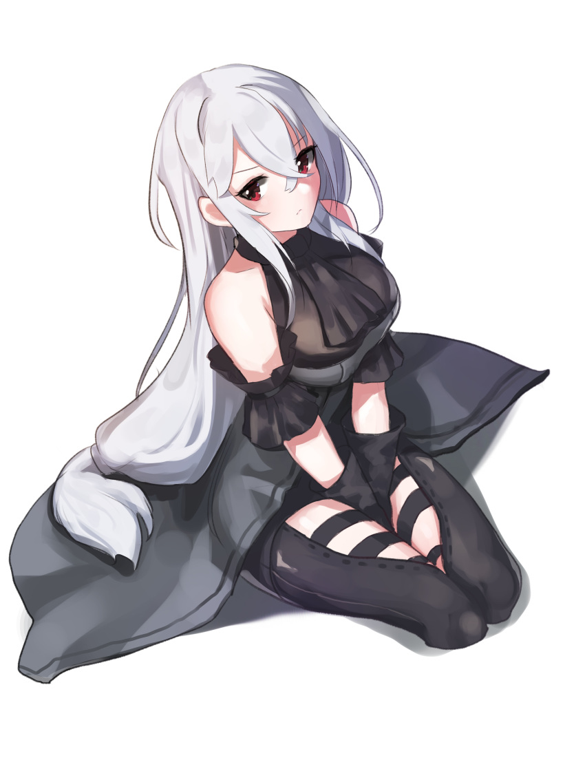1girl, absurdres, arknights, arm_cuffs, bangs, bare_shoulders, black_gloves, black_neckwear