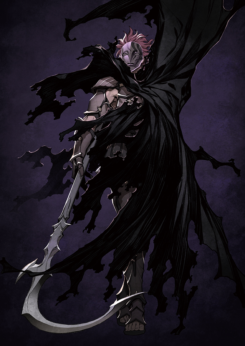 1boy, armor, black_cape, cape, commentary_request, fate/prototype, fate_(series), gauntlets