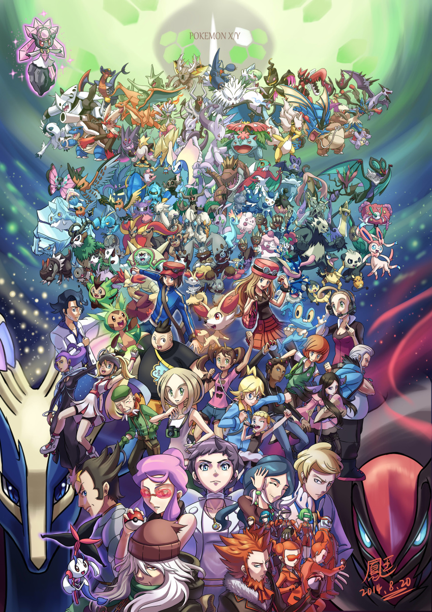6+boys, 6+girls, abomasnow, absol, absurdres, aegislash, aerodactyl, aggron