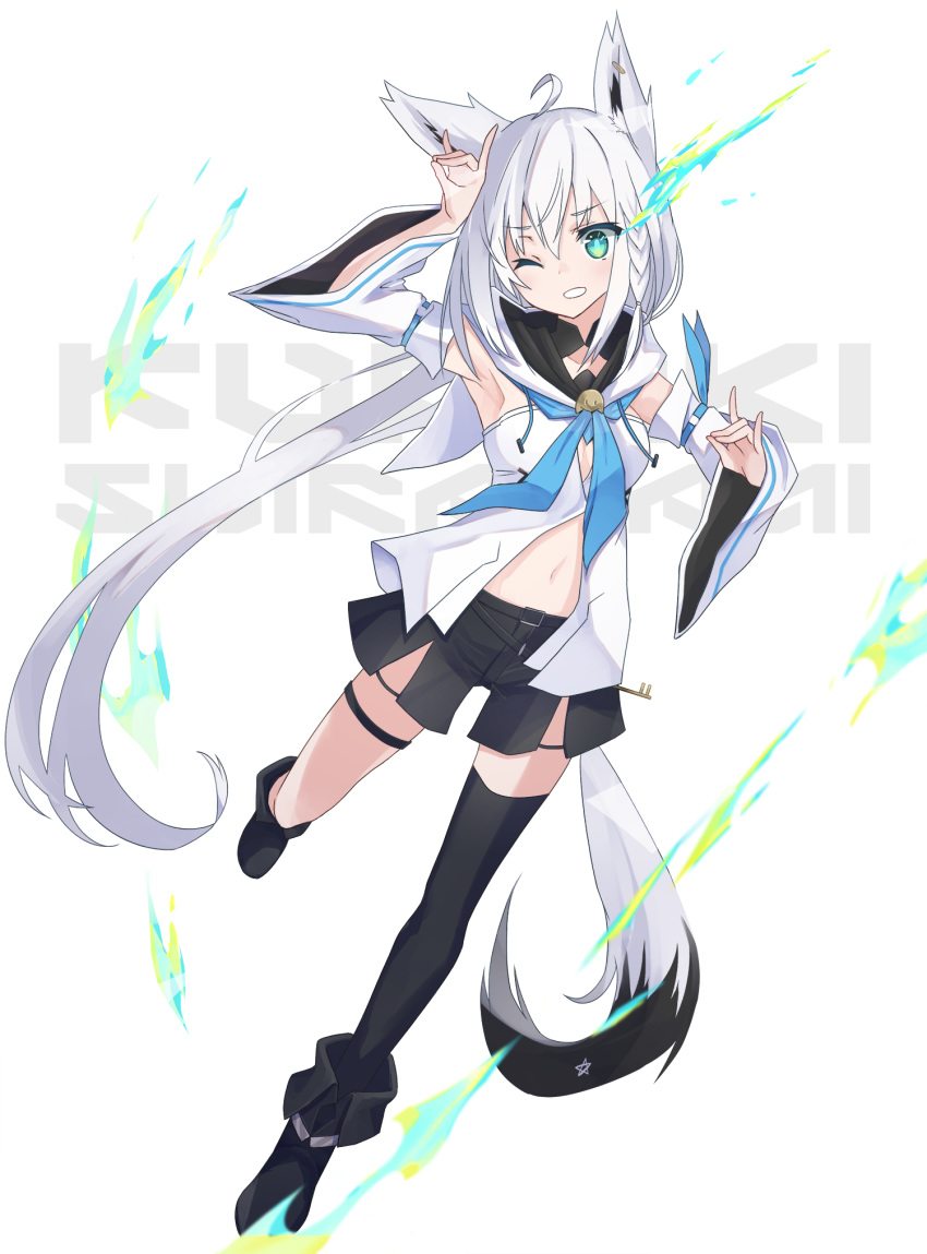 1girl, ahoge, animal_ear_fluff, animal_ears, aqua_eyes, arm_up, armpits, bangs