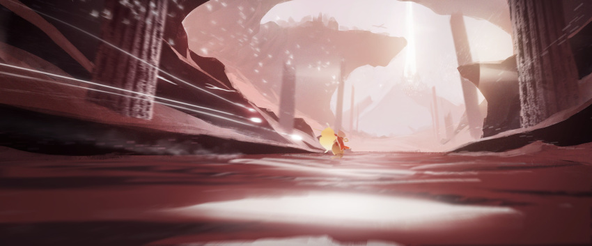 1other, absurdres, asteroid_ill, bird, blur, cloak, desert, highres