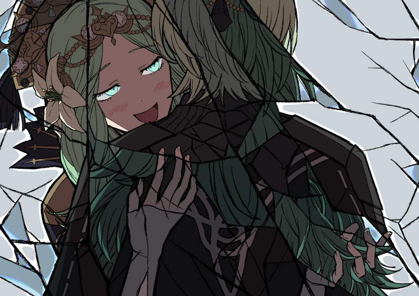 1boy, 2girls, armor, byleth_(fire_emblem), byleth_eisner_(male), crown, fire_emblem, fire_emblem:_three_houses