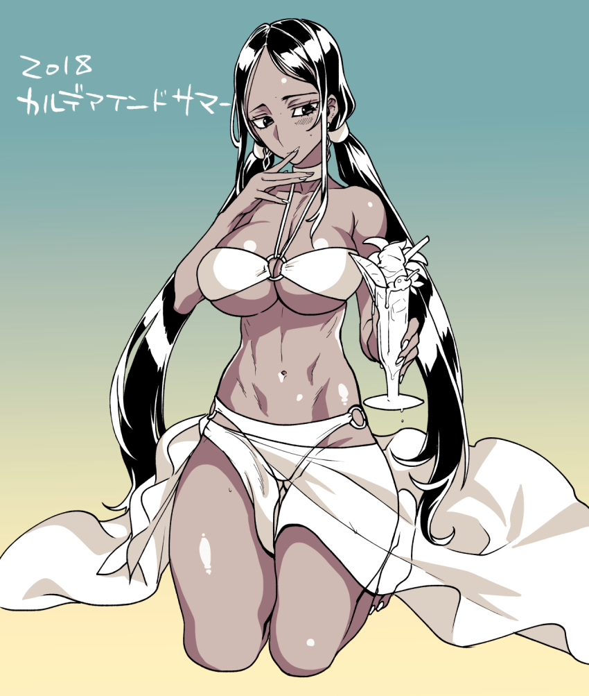 1girl, alternate_costume, arjuna_(fate/grand_order), black_eyes, black_hair, breasts, dark_skin, fate/grand_order