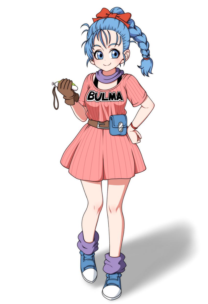 1girl, absurdres, belt, blue_eyes, blue_hair, boots, braid, breasts