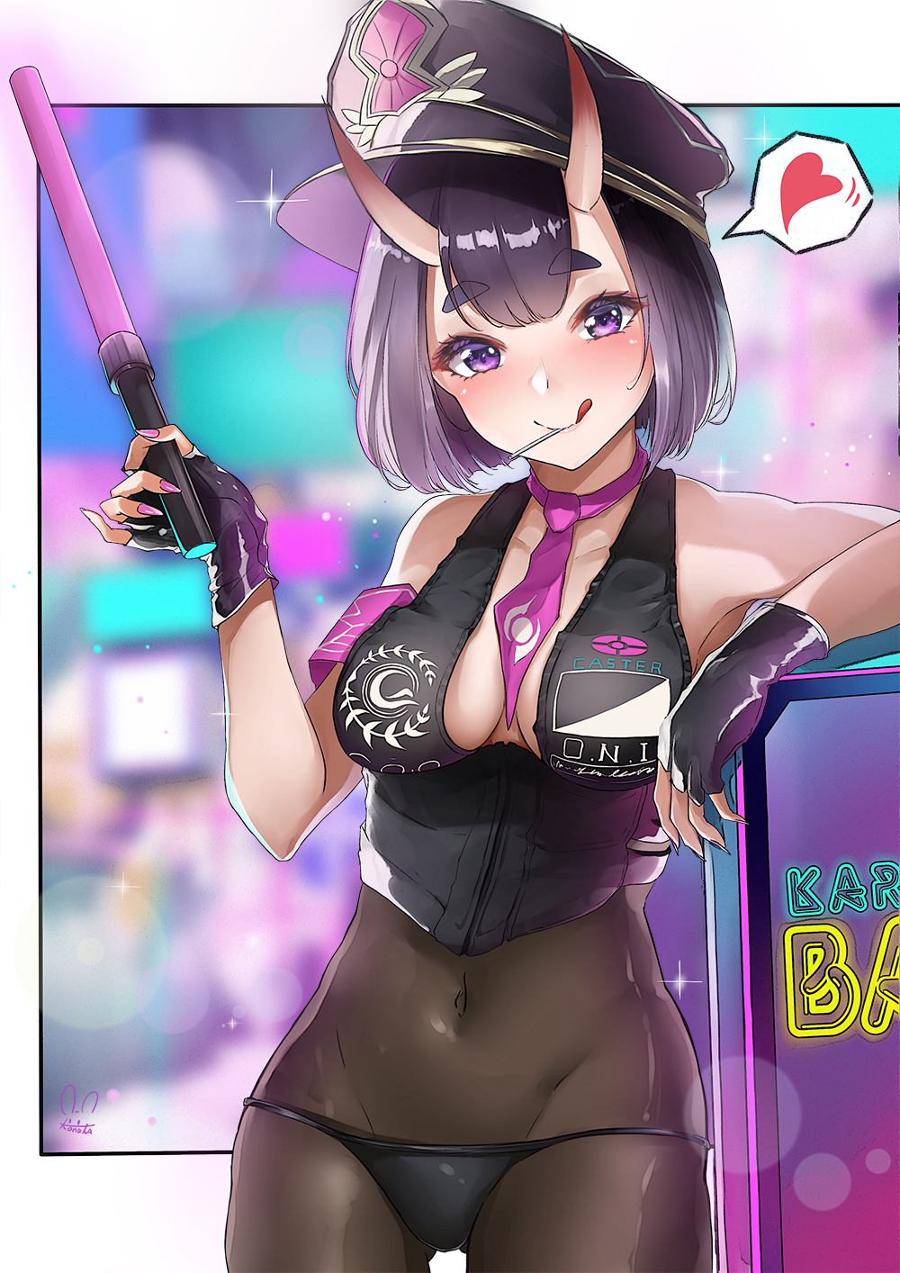 1girl, alternate_costume, bikini, black_bikini, black_bodysuit, black_gloves, black_headwear, bob_cut