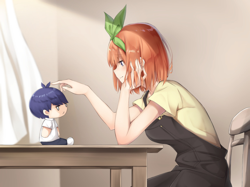 1girl, bangs, black_dress, blue_eyes, blue_hair, blunt_bangs, blush, breasts