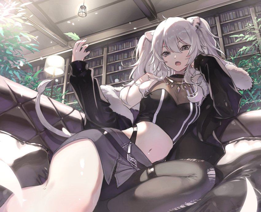 1girl, absurdres, ahoge, animal_ears, bare_shoulders, blush, breasts, commentary