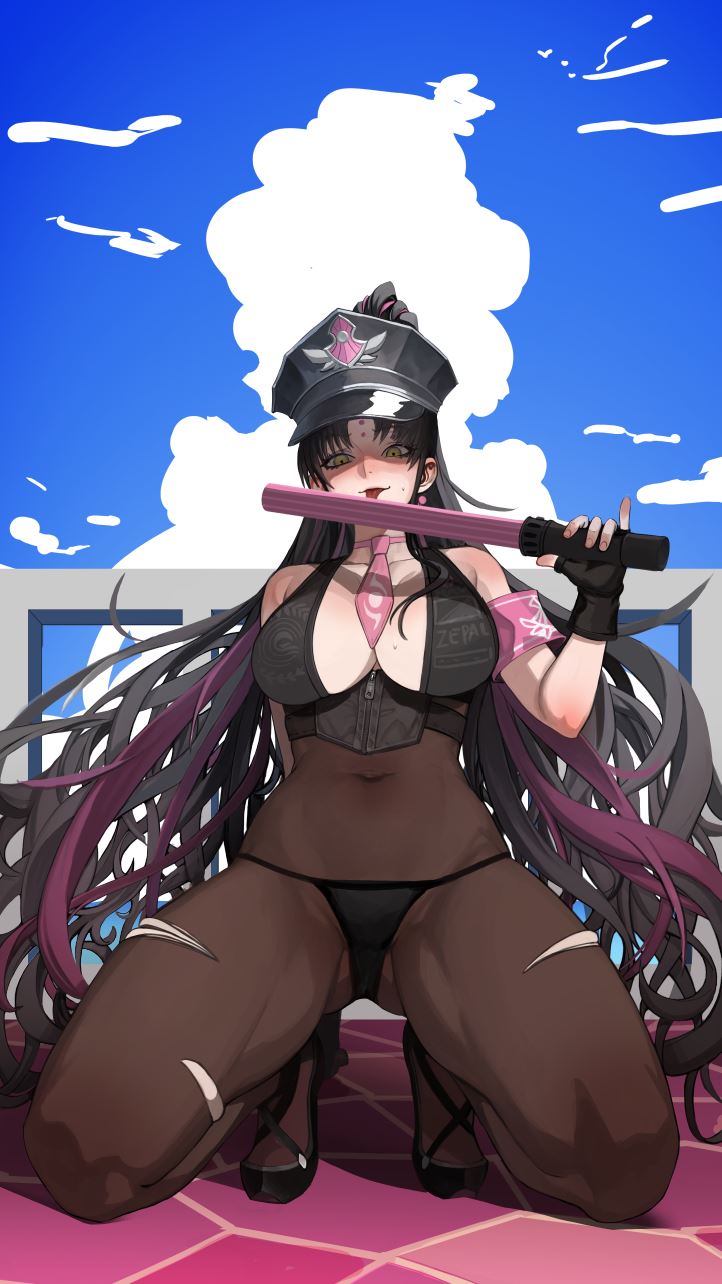 1girl, armband, bikini, black_bikini, black_bodysuit, black_footwear, black_gloves, black_hair