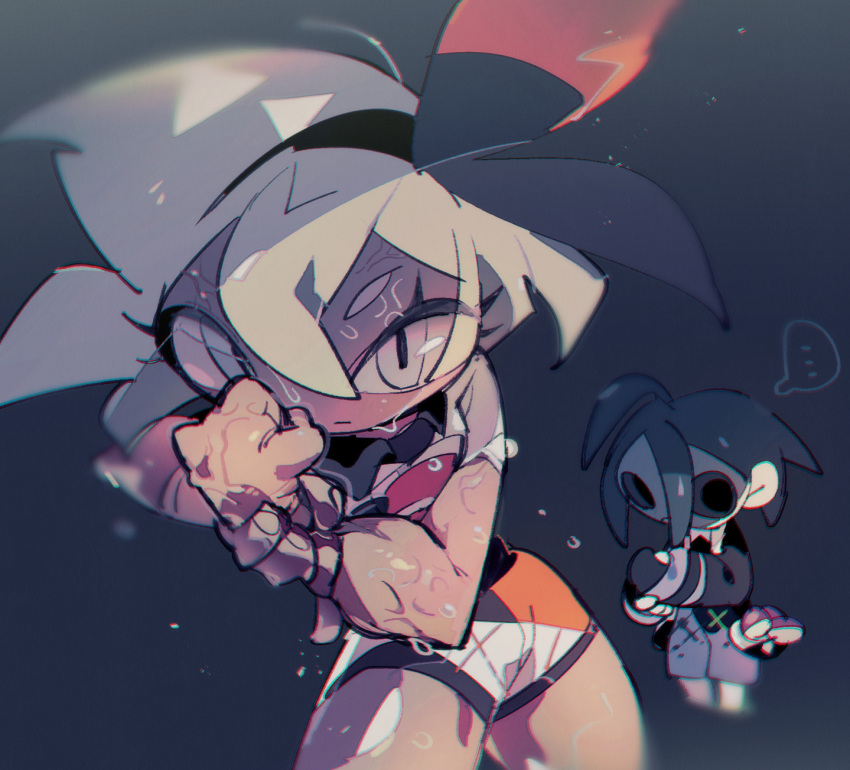 1boy, 1girl, ahoge, allister_(pokemon), anger_vein, angry, bangs, bea_(pokemon)