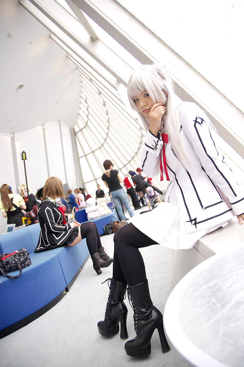 blazer, cosplay, kurenai_maria, photo, pleated_skirt, riori, school_uniform, silver_hair