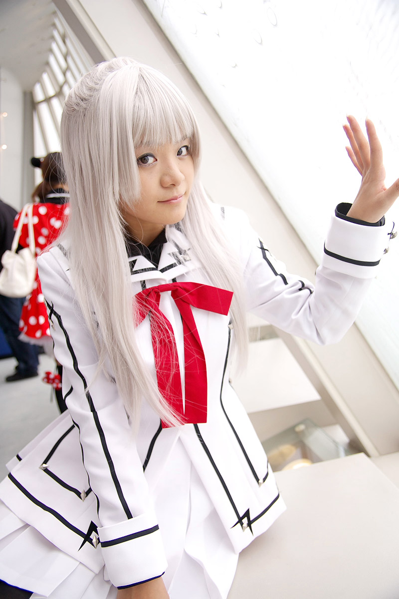 blazer, cosplay, kurenai_maria, photo, pleated_skirt, riori, school_uniform, silver_hair