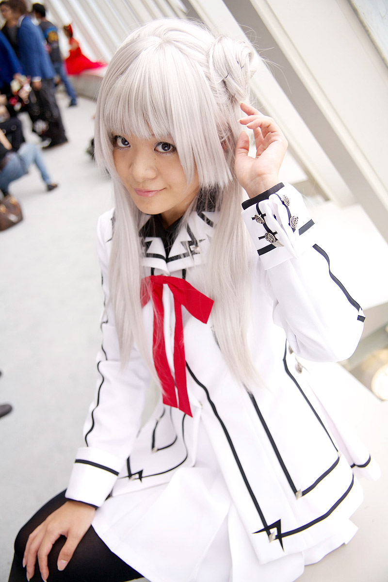 blazer, cosplay, kurenai_maria, photo, pleated_skirt, riori, school_uniform, silver_hair