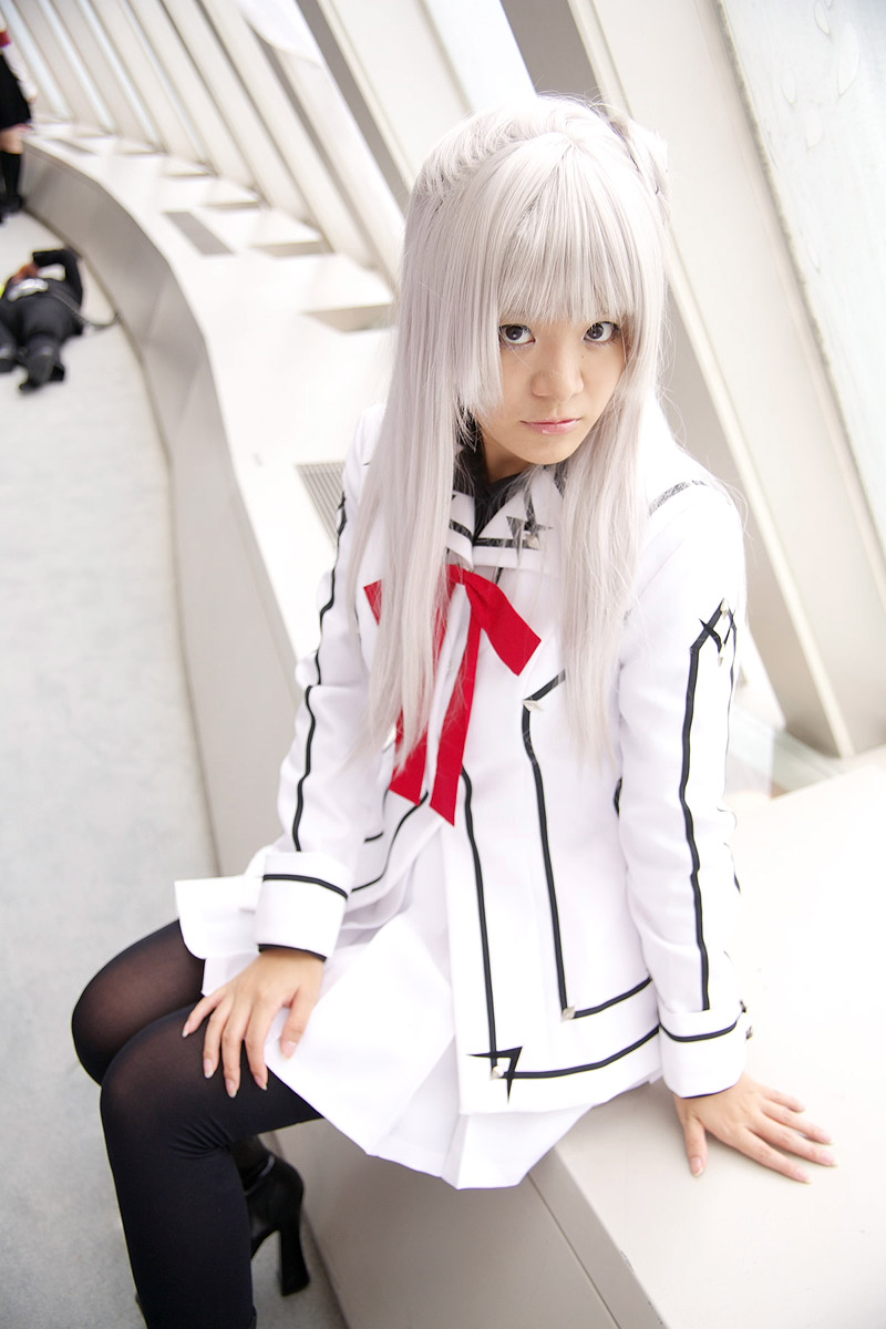 blazer, cosplay, kurenai_maria, photo, pleated_skirt, riori, school_uniform, silver_hair
