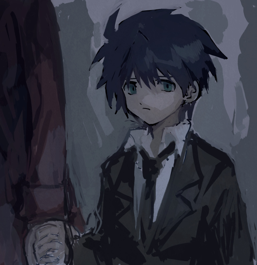 2boys, black_hair, darren_shan, formal, green_eyes, highres, holding_hands, larten_crepsley