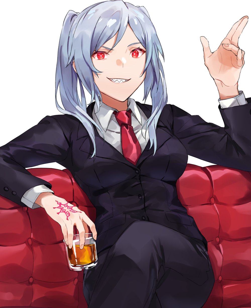 1girl, alcohol, alternate_costume, breasts, couch, drink, english_commentary, fire_emblem