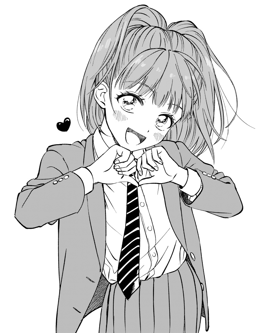 1girl, :d, absurdres, baburo, bangs, blazer, blush, collared_shirt
