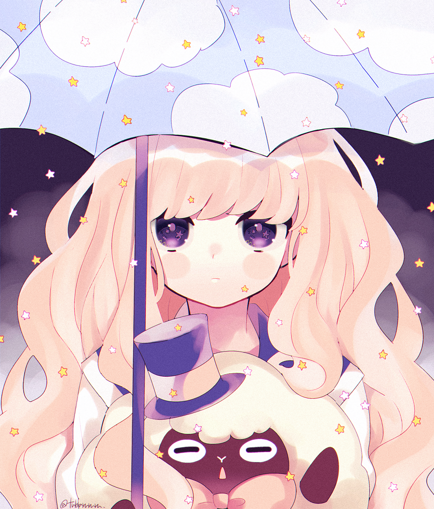 1boy, 1girl, bangs, blunt_bangs, blush, bow, bowtie, expressionless