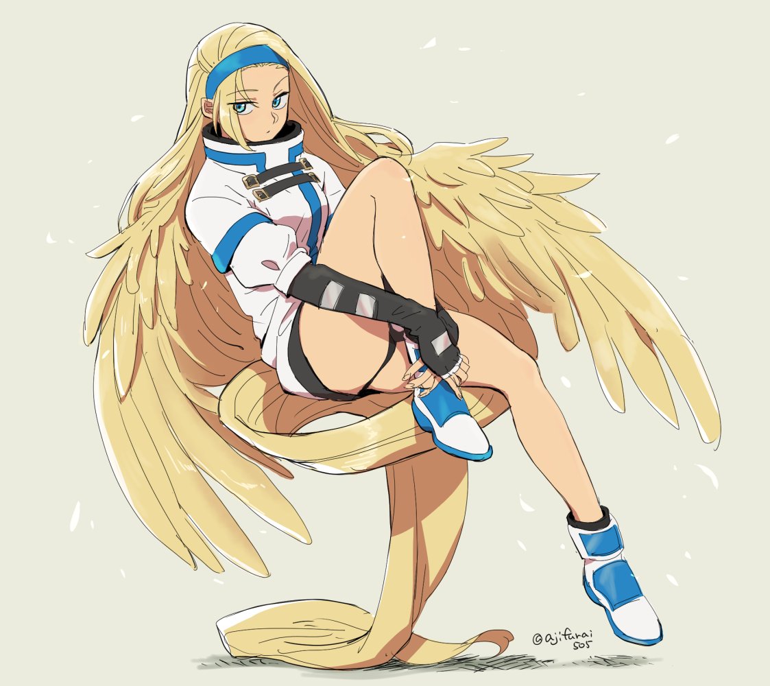 1girl, absurdly_long_hair, asaya_minoru, bangs, black_gloves, black_panties, blonde_hair, blue_eyes
