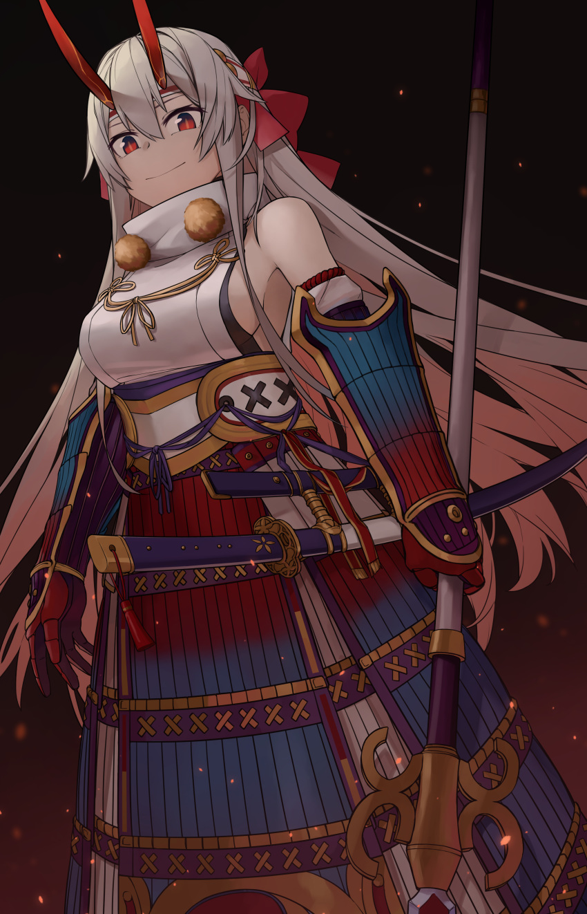 1girl, absurdres, armor, bow, breasts, dutch_angle, fate/grand_order, fate_(series)