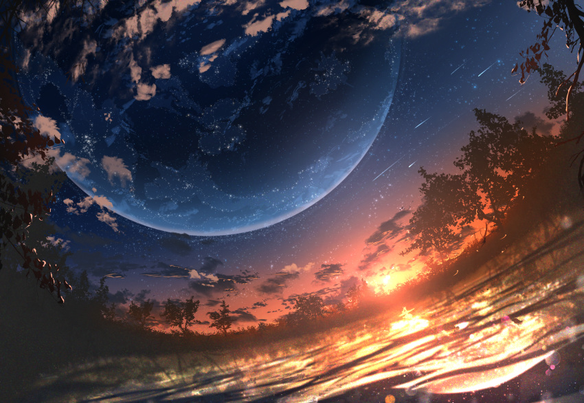 abisswalker8, absurdres, city_lights, clouds, commentary, continents, highres, huge_filesize