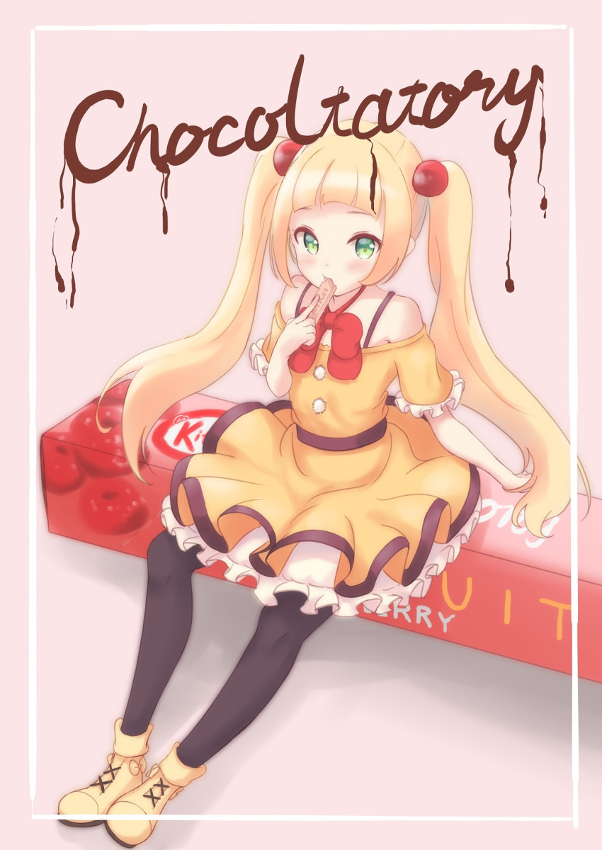 1girl, aikatsu!_(series), aikatsu_friends!, arm_support, bangs, blonde_hair, blouse, blunt_bangs