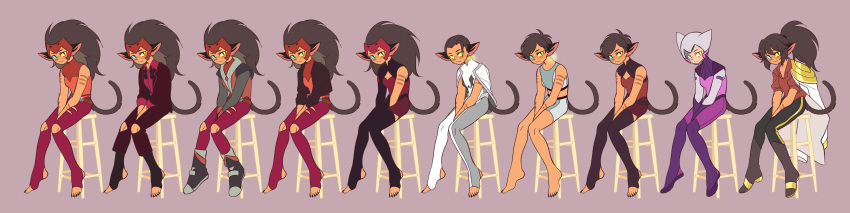 absurdres, animal_ears, barefoot, cat_ears, cat_girl, cat_tail, catra, helmet