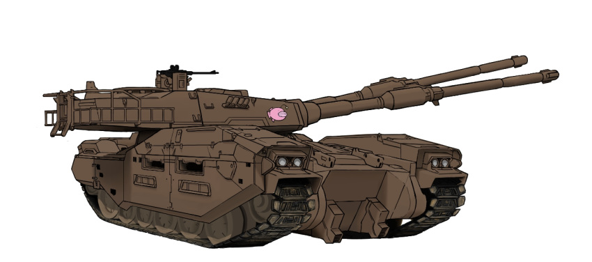 caterpillar_tracks, commentary_request, emblem, girls_und_panzer, ground_vehicle, gun, gundam, gundam_ms_igloo