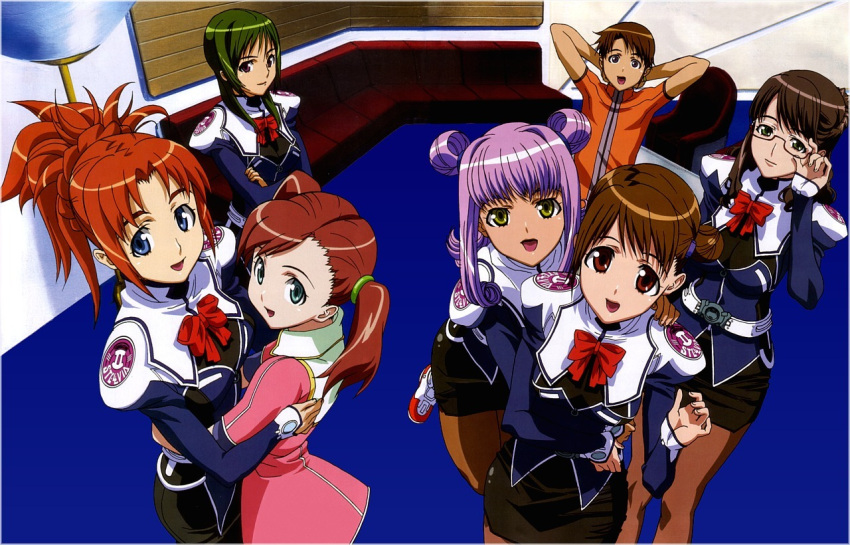 everyone, fujisawa_yayoi, hug, katase_shima, kayama_akira, kazamatsuri_rinna, mia_glennorth, pantyhose