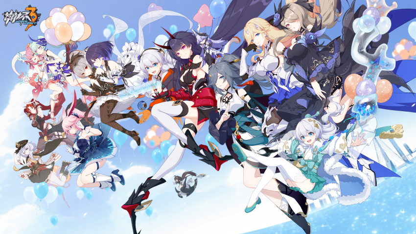 6+girls, bella_(honkai_impact), bianka_durandal_ataegina, black_hair, blue_hair, book_of_fuxi, bronya_zaychik, fu_hua, grey_hair, hat, highres, honkai_(series), honkai_impact_3rd, kallen_kaslana, kiana_kaslana, liliya_olenyeva, long_hair, multiple_girls, murata_himeko, official_art, pink_hair, raiden_mei, redhead, rita_rossweisse, rozaliya_olenyeva, seele_vollerei, short_hair, silver_hair, tagme, theresa_apocalypse, yae_sakura