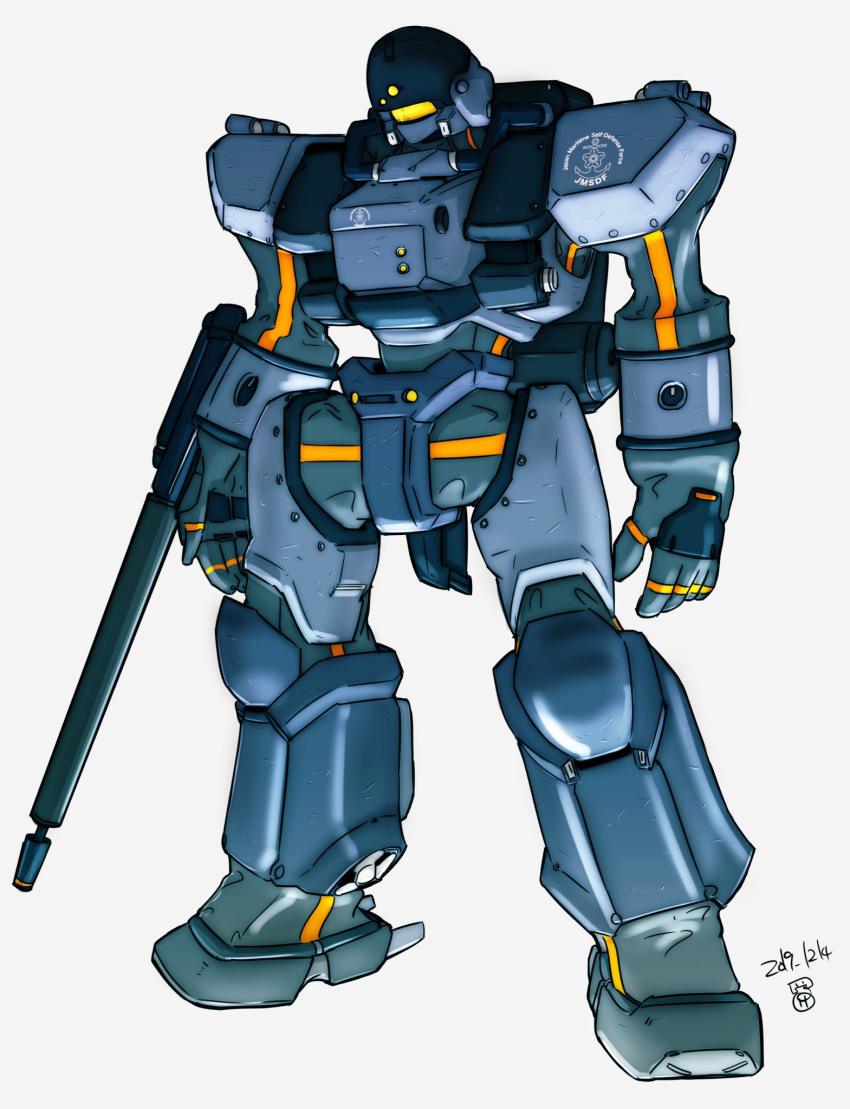 alternate_color, arl-99_helldiver, arm_cannon, dated, grey_background, highres, kidou_keisatsu_patlabor, looking_ahead