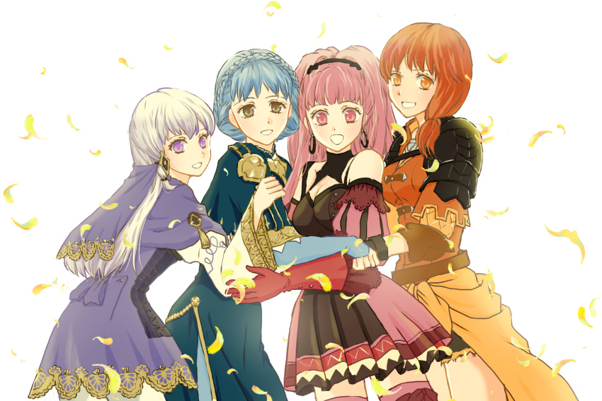 blue_hair, braid, breasts, brown_eyes, cowboy_shot, fire_emblem, fire_emblem:_three_houses, hilda_valentine_goneril