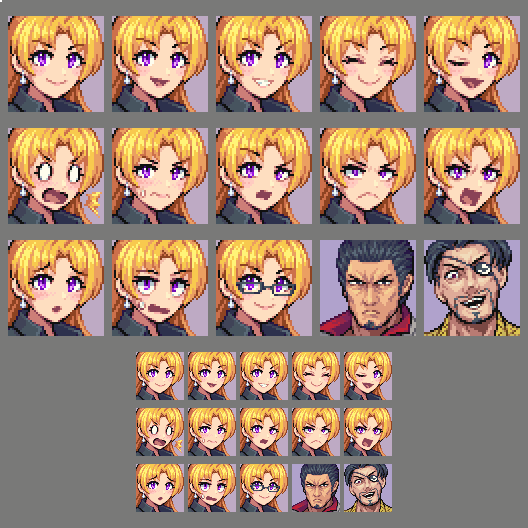 1girl, 2boys, angry, black_hair, blonde_hair, brown_eyes, crossover, eyebrows_visible_through_hair