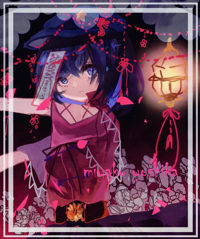 1girl, bangs, belt_buckle, black_neckwear, black_ribbon, blue_eyes, blue_headwear, border