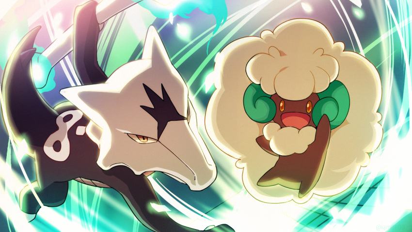 :d, alolan_form, alolan_marowak, bone, brown_eyes, commentary, dated_commentary, english_commentary
