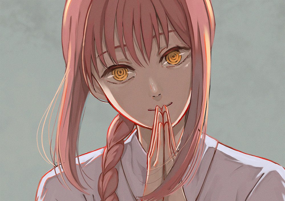 1girl, bangs, black_neckwear, braid, braided_ponytail, breasts, business_suit, chainsaw_man